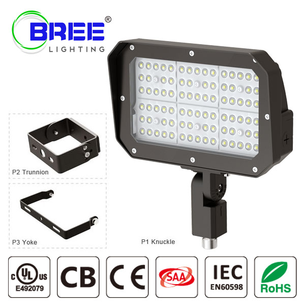 LED Flood Light 50W ,180° Adjustable Knuckle, Waterproof Outdoor Area Lighting
